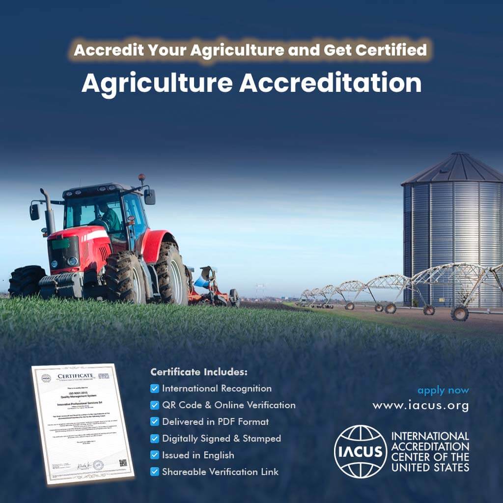 Agriculture Accreditation and Certificate