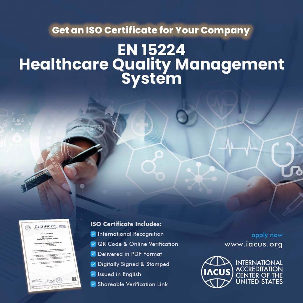 EN 15224:2016 Healthcare Quality Management System Certification