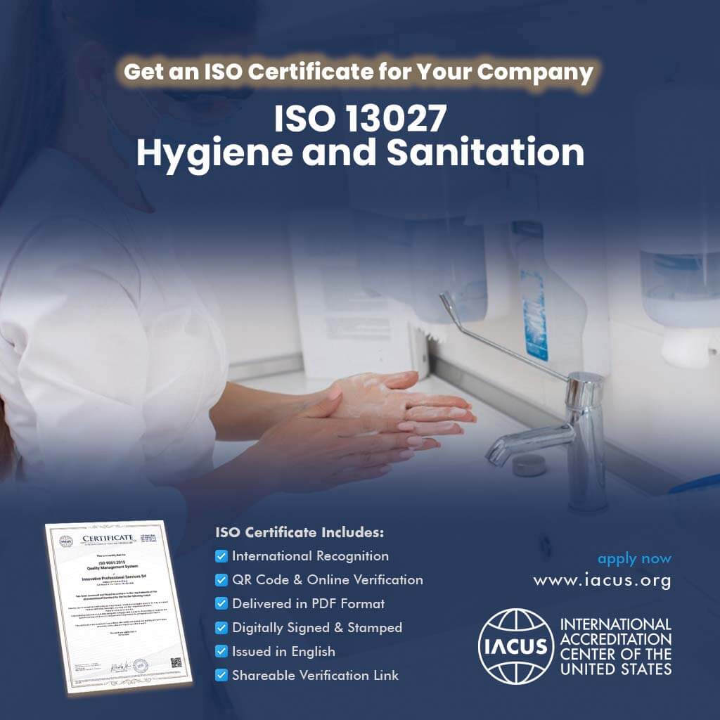ISO Hygiene and Sanitation Certification