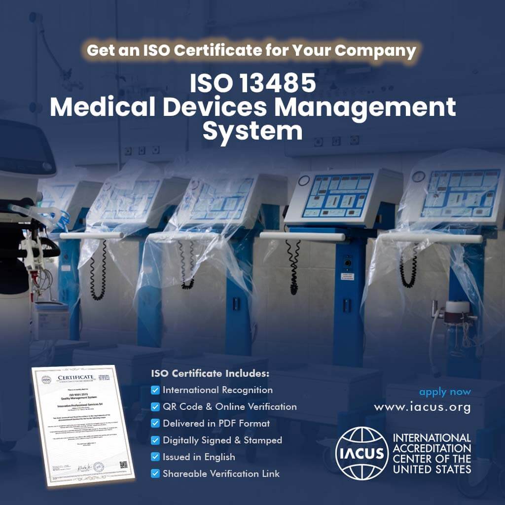 ISO 13485:2016 Medical Devices Management System Certification