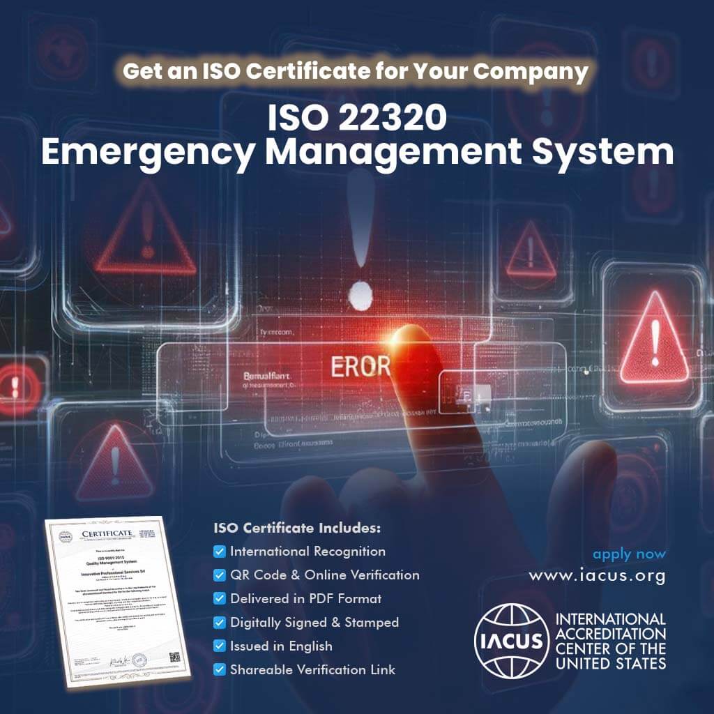 ISO 22320:2018 Emergency Management System Certification