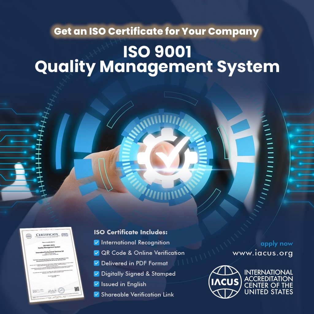 ISO 9001:2015 Quality Management System Certification