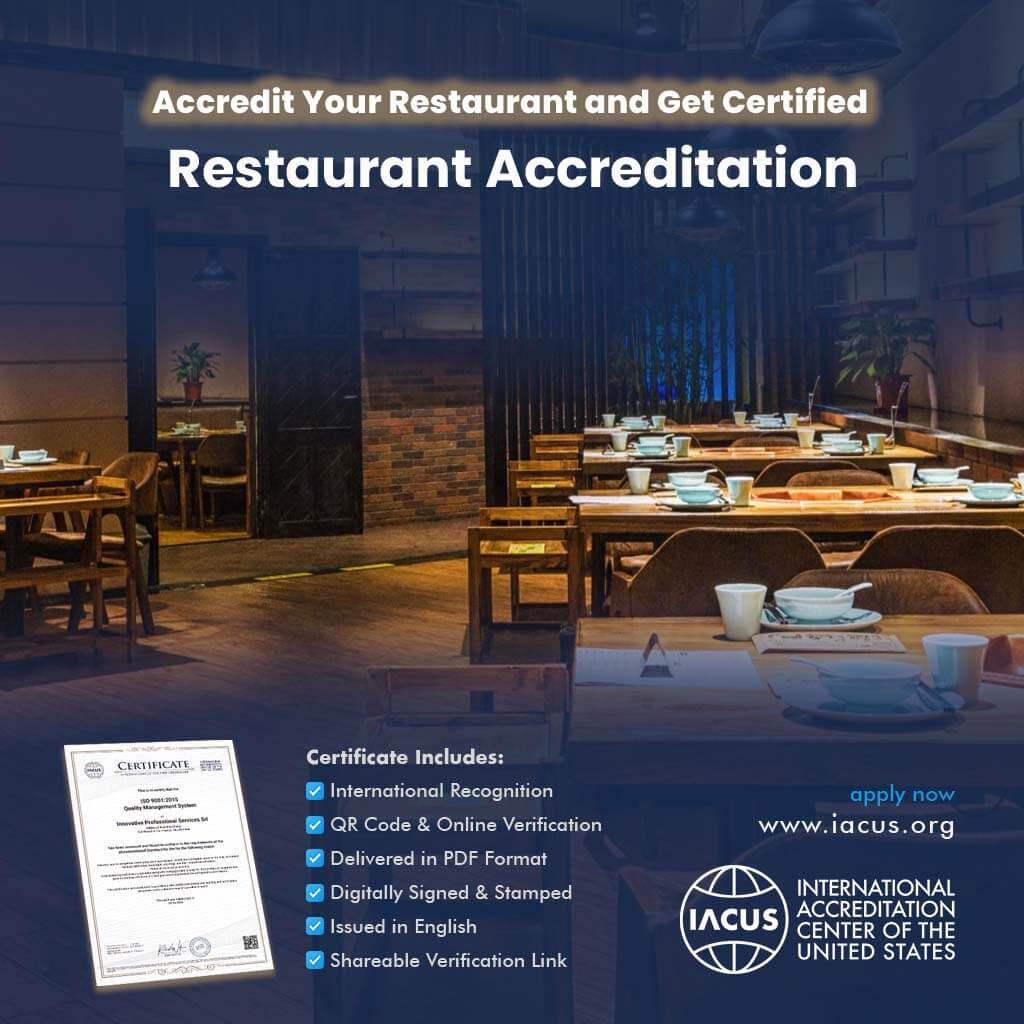 Restaurant Accreditation and Certificate