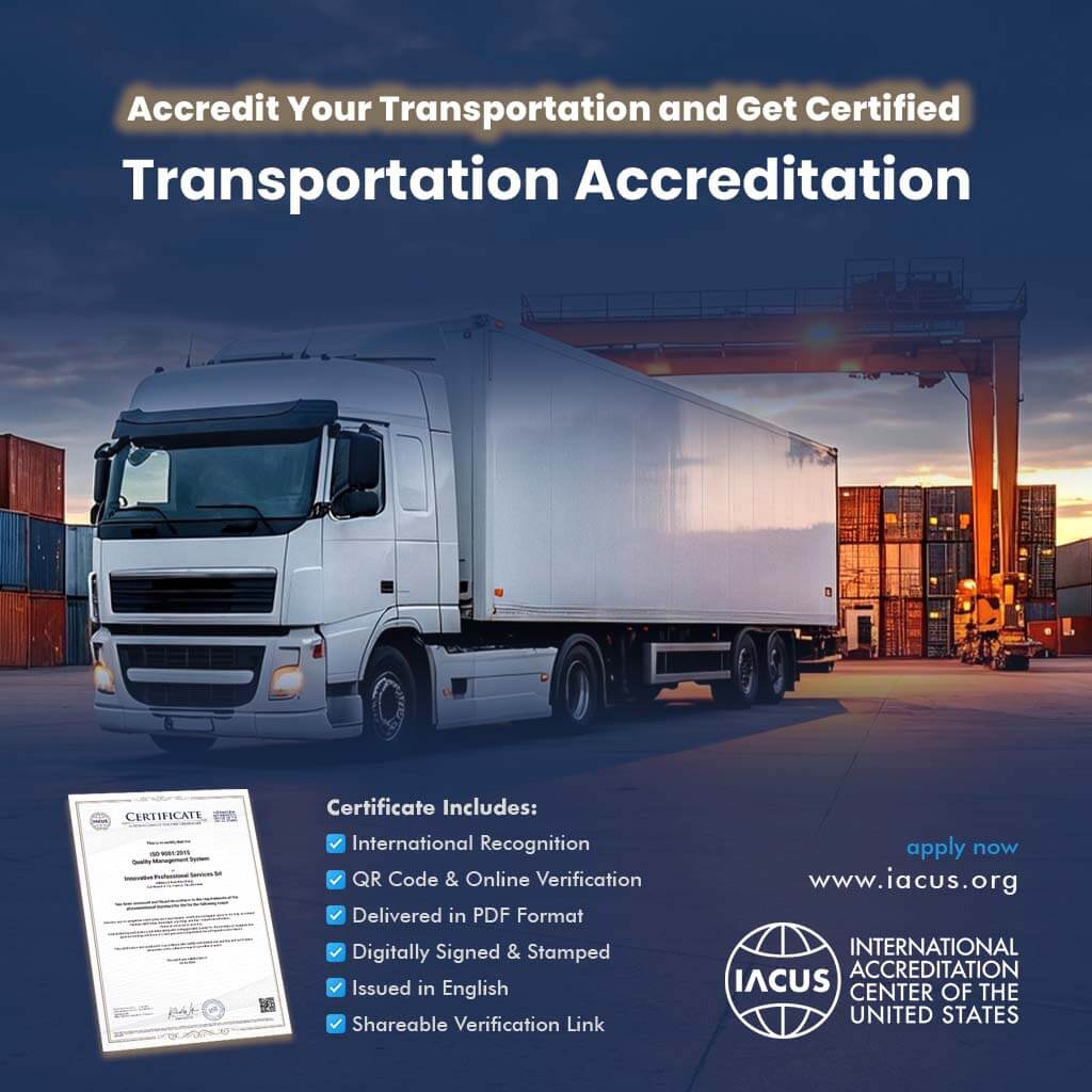Transportation Accreditation and Certificate