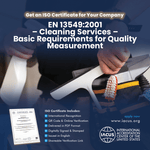 EN 13549:2001 – Cleaning Services – Basic Requirements for Quality Measurement Certification