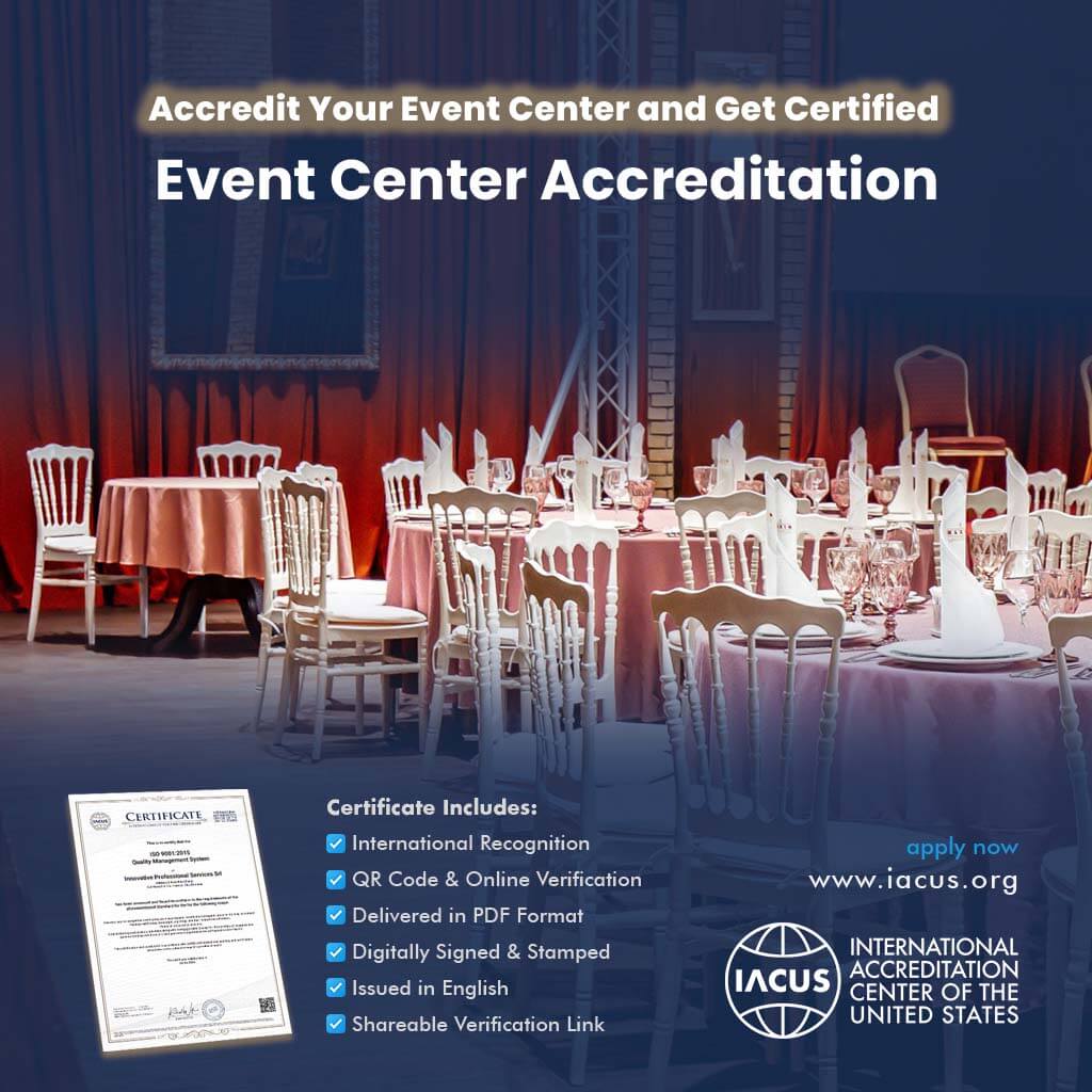Event Center Accreditation and Certificate