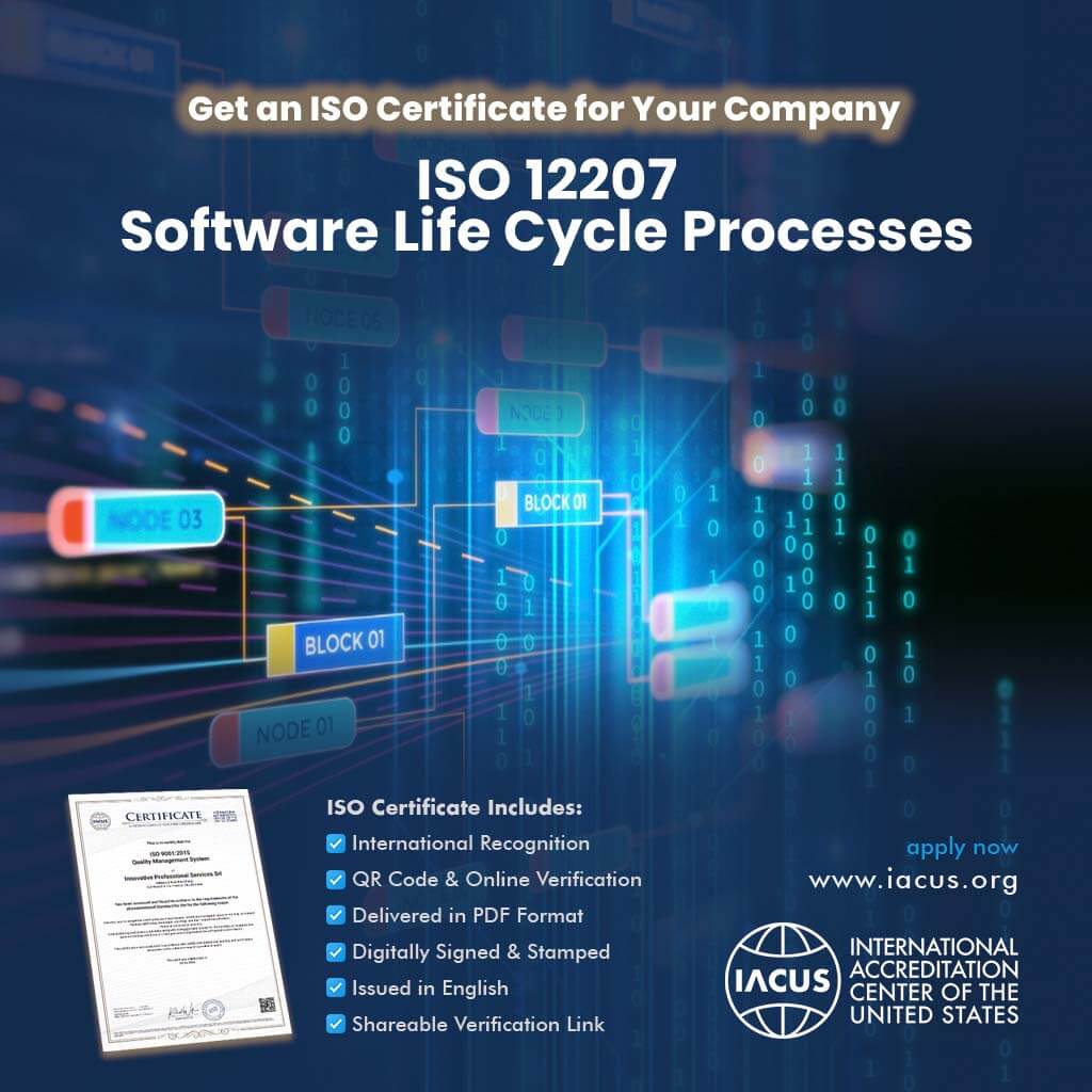 Software Development Iso ISO 12207:2020 Software Life Cycle Processes Certification– IACUS